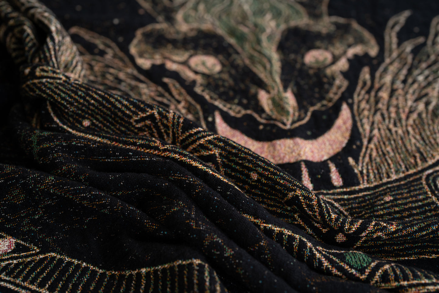 Blackbraid II: Woven Tapestry Blanket