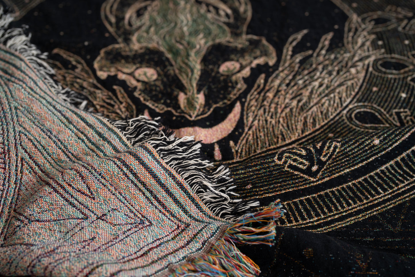 Blackbraid II: Woven Tapestry Blanket