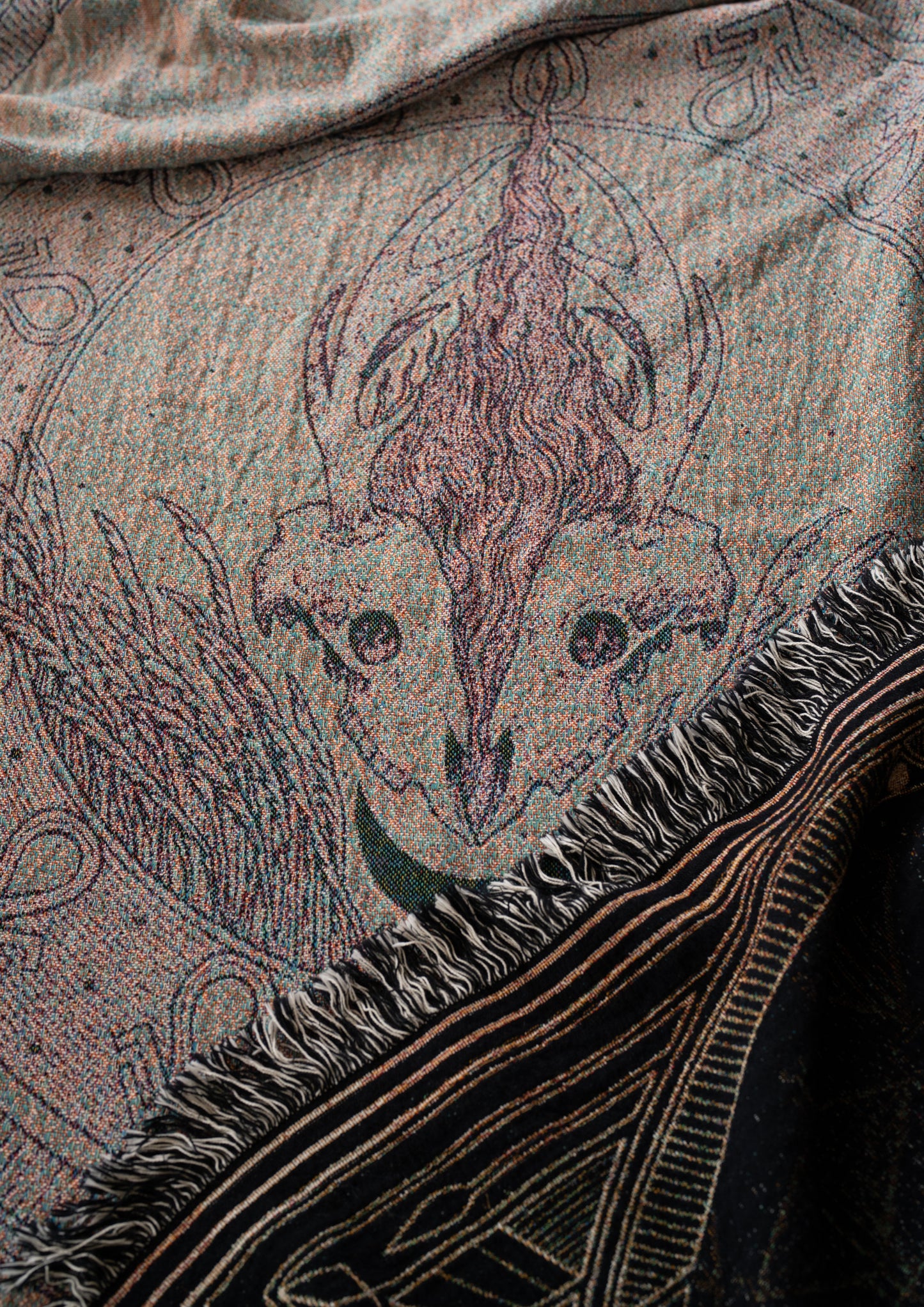 Blackbraid II: Woven Tapestry Blanket