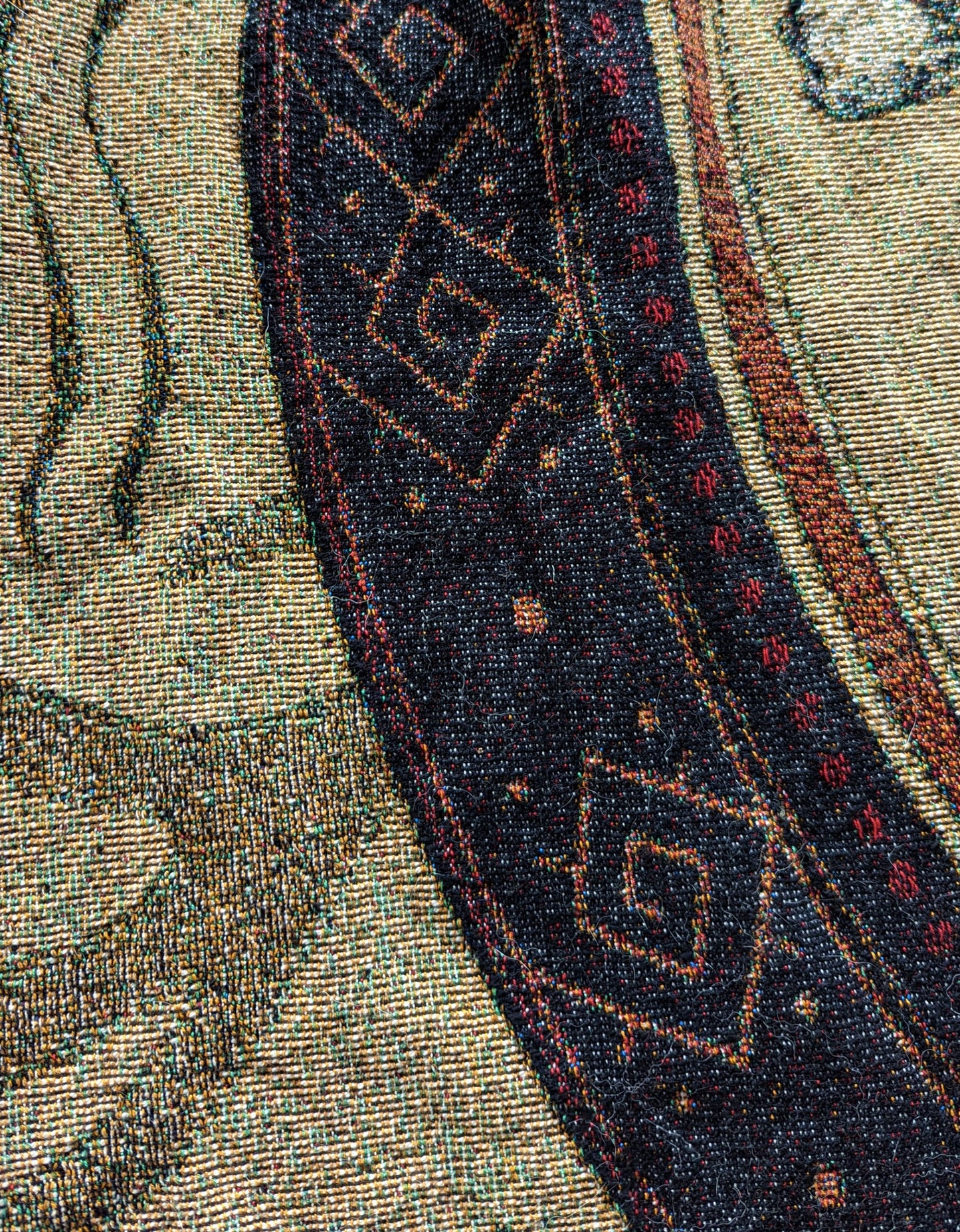 Blackbraid I Woven Tapestry Blanket