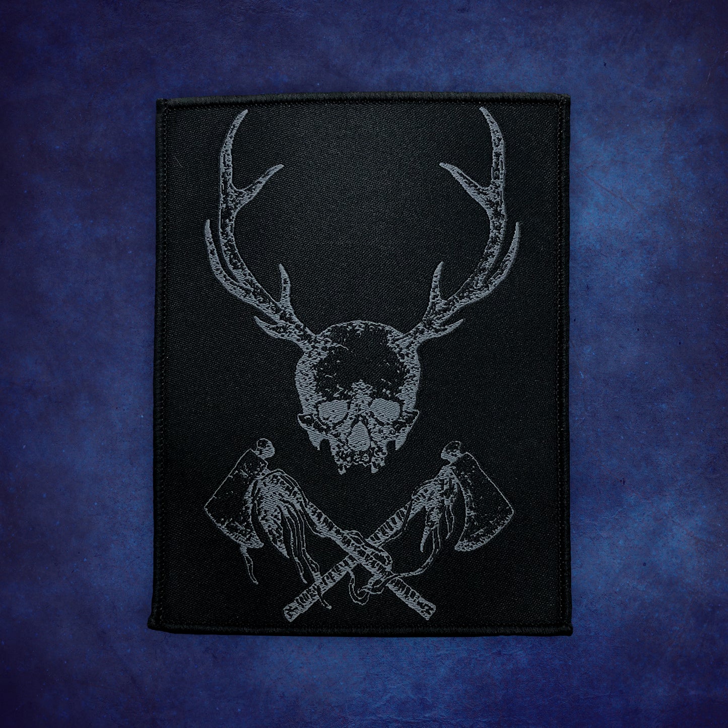 Patch: Woven Tomahawk Skull