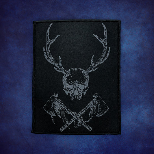 Patch: Woven Tomahawk Skull