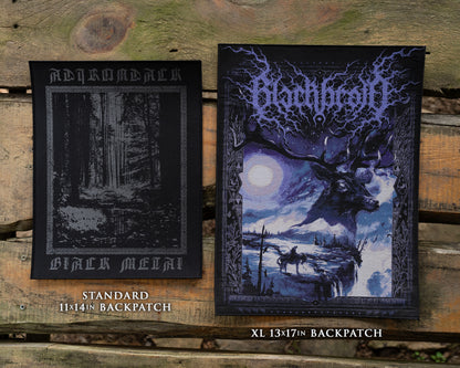Dark Silver Adirondack Black Metal Back Patch